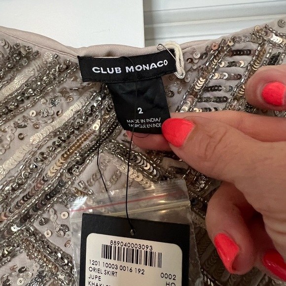 Club Monaco Gold and Silver Sequin Mini Skirt - Picture 4 of 4